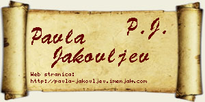 Pavla Jakovljev vizit kartica